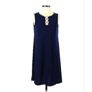 2X MSK Women navy blue sleeveless shift dress NWOT